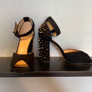 Charlotte Olympia Block Heel Spiked/Studded 38.5